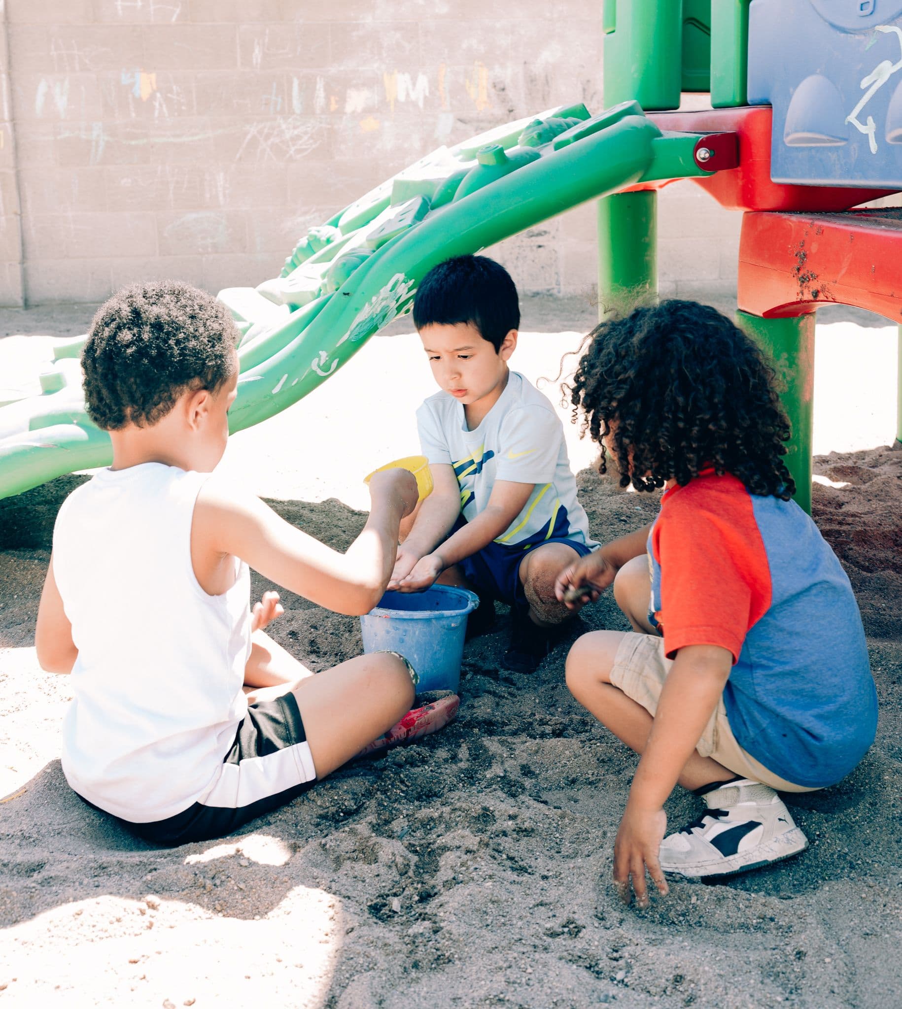Children learning and playing